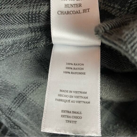 Rails Hunter Button Up Women’s Top Charcoal Jet Size XS - Picture 8 of 12